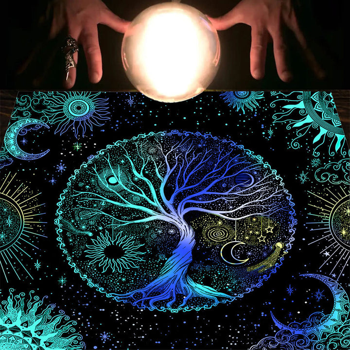 Tovaglia Olivenorma Mandala Fasi Lunari Divinazione Tarocchi 