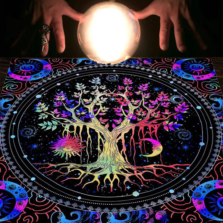 Tovaglia Olivenorma Mandala Fasi Lunari Divinazione Tarocchi 