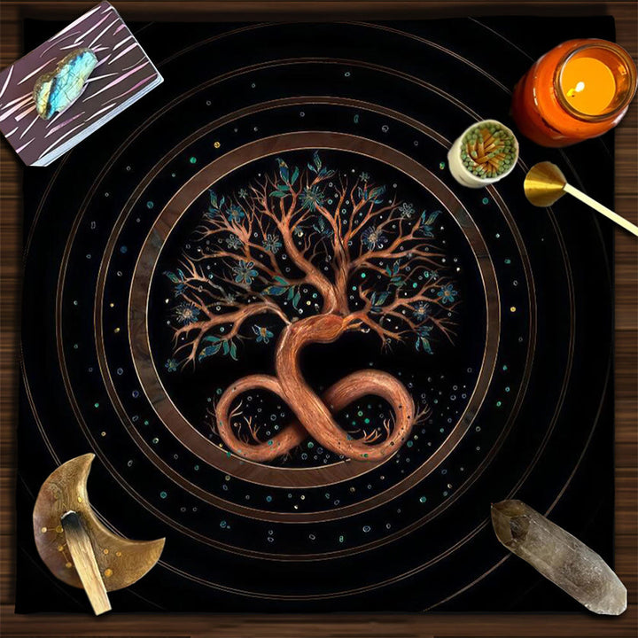 Olivenorma Yggdrasil Albero Sacro Misterioso Tovaglia dei Tarocchi