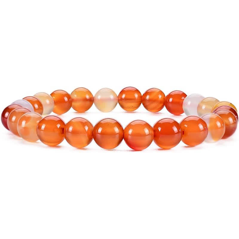 Olivenorma Bracciale da uomo e da donna con perline in pietra naturale da 8 mm 