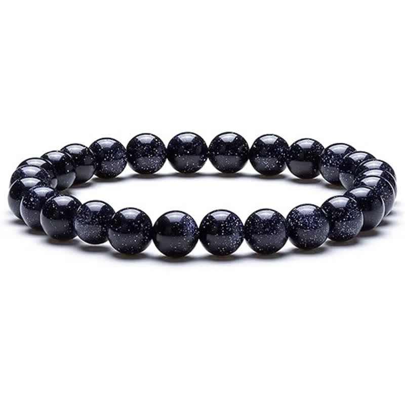 Olivenorma Bracciale da uomo e da donna con perline in pietra naturale da 8 mm 