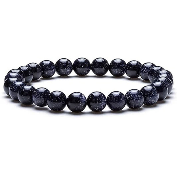 Olivenorma Bracciale da uomo e da donna con perline in pietra naturale da 8 mm 