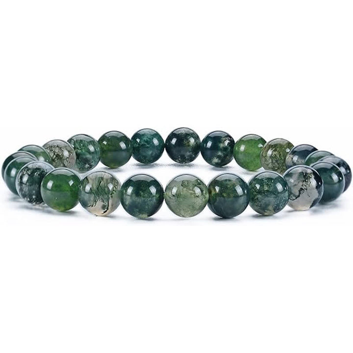 Olivenorma Bracciale da uomo e da donna con perline in pietra naturale da 8 mm 
