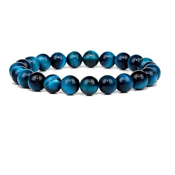 Olivenorma Bracciale da uomo e da donna con perline in pietra naturale da 8 mm 
