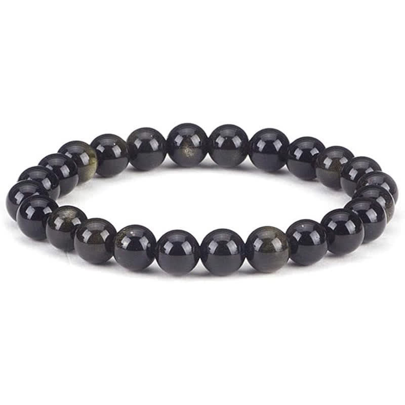 Olivenorma Bracciale da uomo e da donna con perline in pietra naturale da 8 mm 