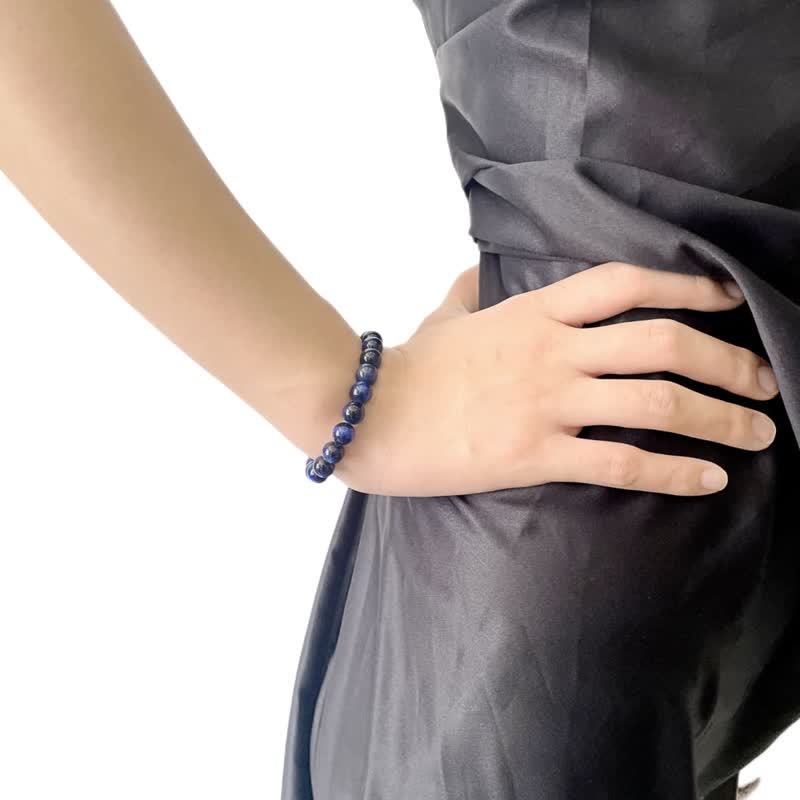 Bracciale Olivenorma con perline in occhio di tigre blu naturale da 8 mm 