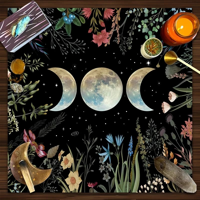 Olivenorma Triplice Dea Luna Simbolo Divinazione Tarocchi Tovaglia 