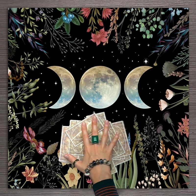 Olivenorma Triplice Dea Luna Simbolo Divinazione Tarocchi Tovaglia 