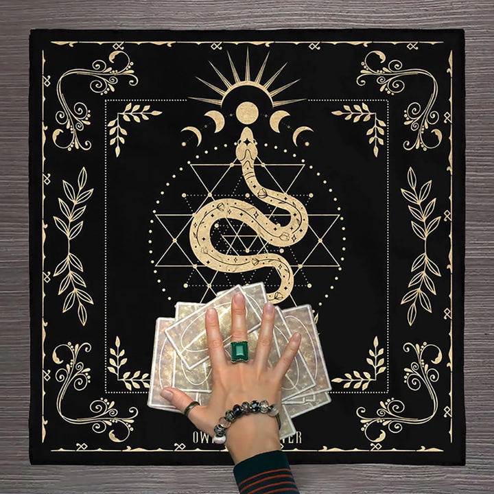 Olivenorma Serpente Loto Simbolo Divinazione Tarocchi Tovaglia 