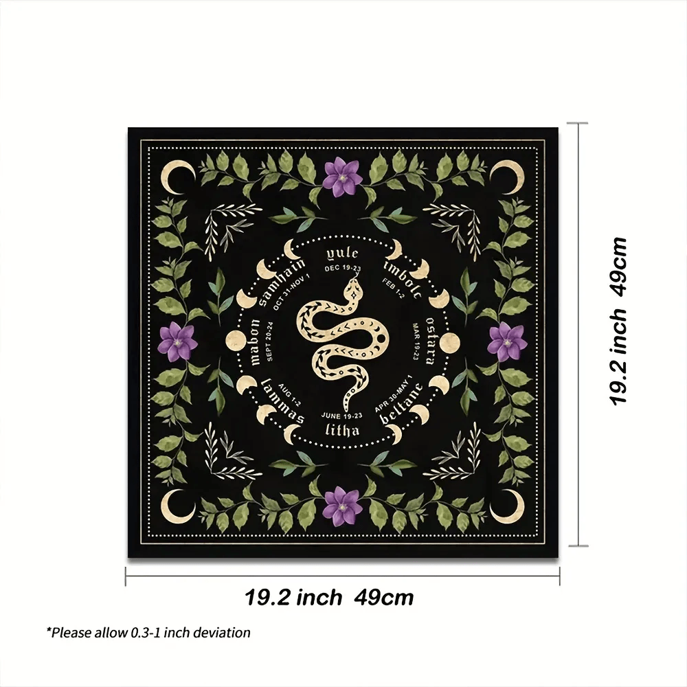 Olivenorma Spirito Serpente Luna Altare Divinazione Tarocchi Tovaglia