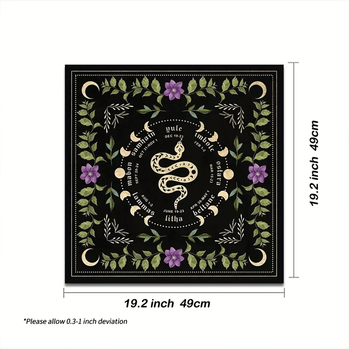 Olivenorma Spirito Serpente Luna Altare Divinazione Tarocchi Tovaglia