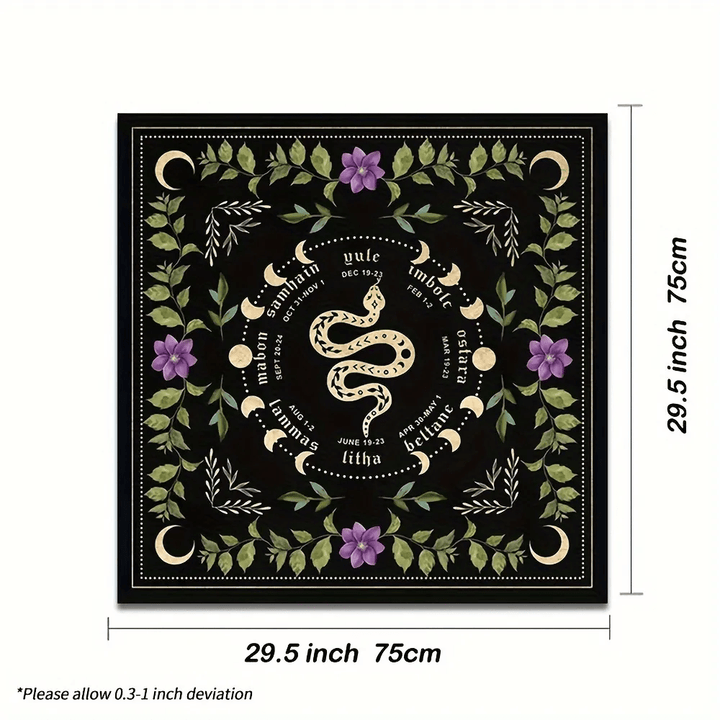 Olivenorma Spirito Serpente Luna Altare Divinazione Tarocchi Tovaglia