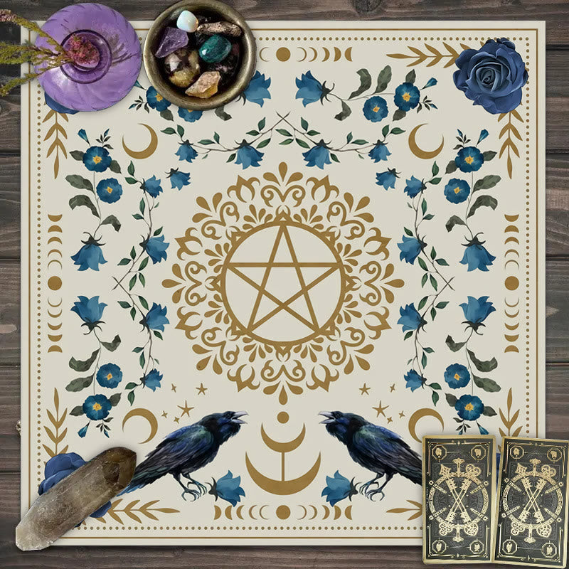 Olivenorma Moon Phase Altar Card Mat Tarocchi Tovaglia