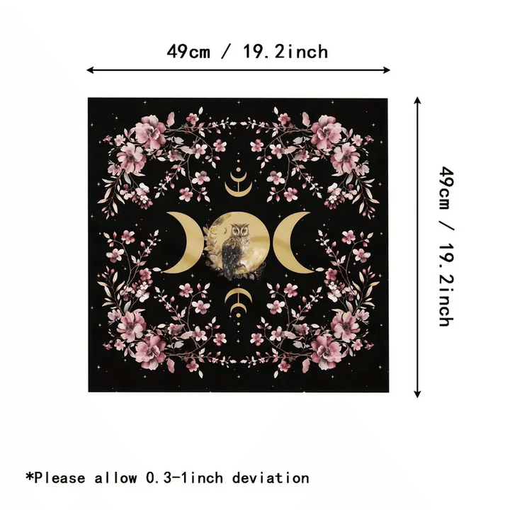 Tovaglia Olivenorma Owl &amp; Moon Phase Witch Tarot 