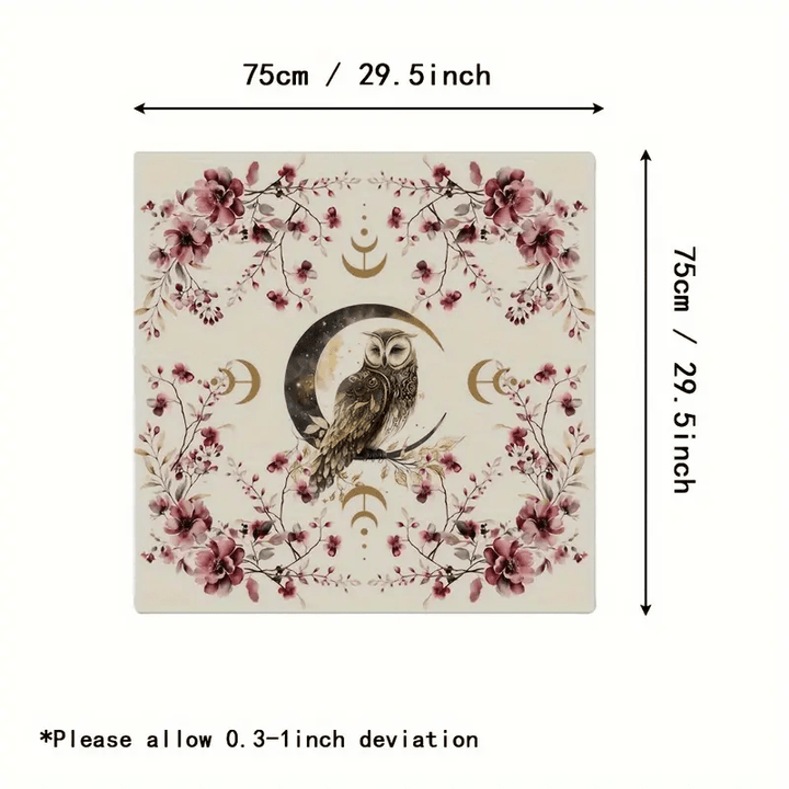 Tovaglia per altare con gufo portafortuna Olivenorma Tarot