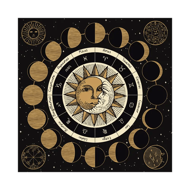 Olivenorma Astrologia Ruota Fase Lunare Zodiaco Tarocchi Tovaglia 