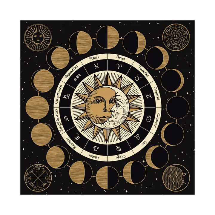 Olivenorma Astrologia Ruota Fase Lunare Zodiaco Tarocchi Tovaglia 