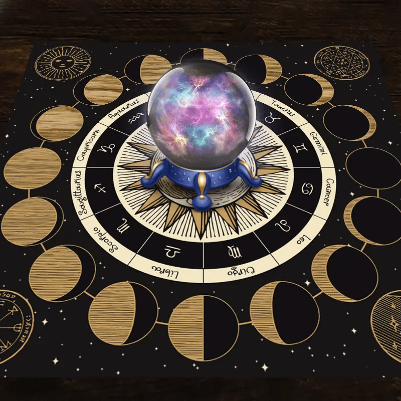 Olivenorma Astrologia Ruota Fase Lunare Zodiaco Tarocchi Tovaglia 