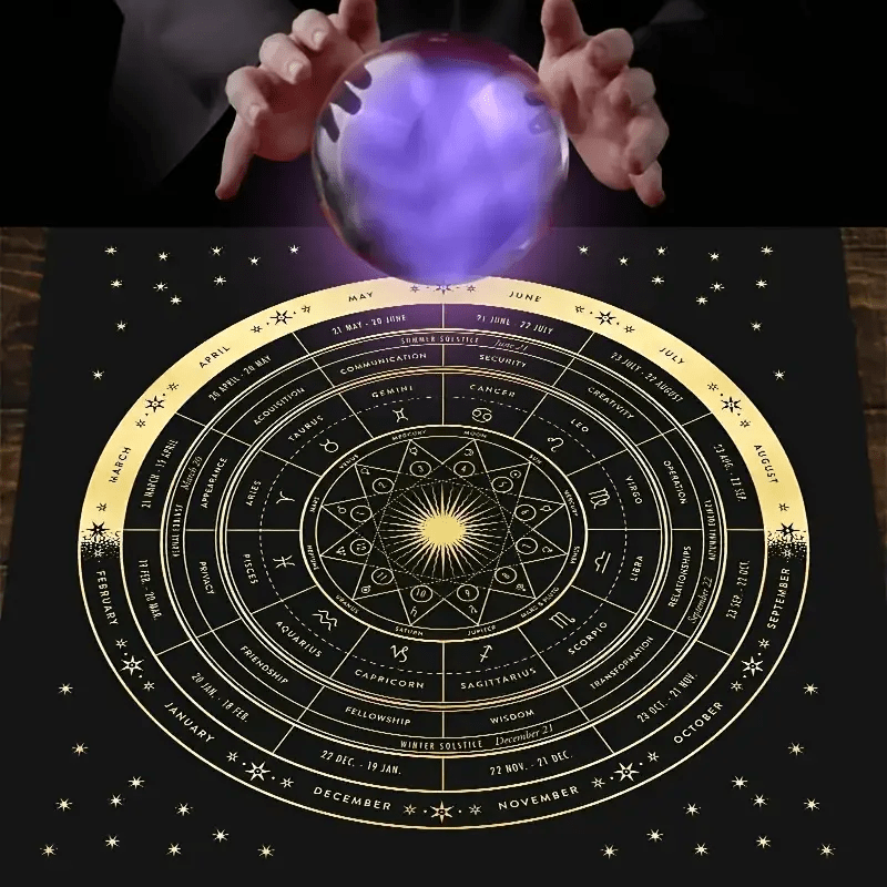 Olivenorma Zodiaco Astrologia Ruota dell'anno Tarocchi Tovaglia