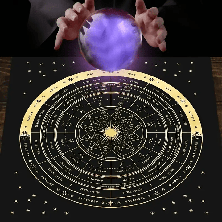 Olivenorma Zodiaco Astrologia Ruota dell'anno Tarocchi Tovaglia