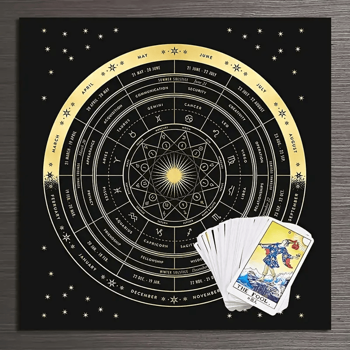 Olivenorma Zodiaco Astrologia Ruota dell'anno Tarocchi Tovaglia