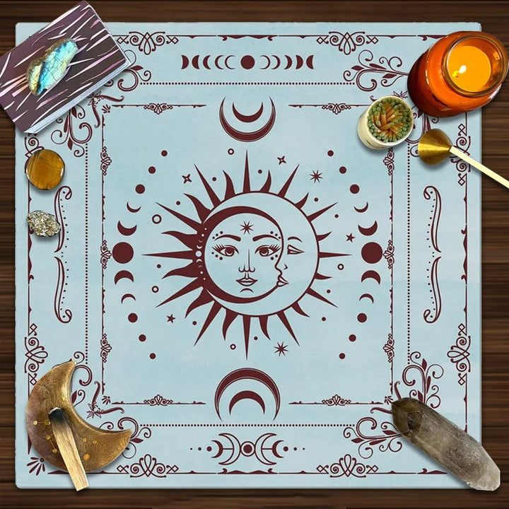 Tovaglia dei Tarocchi della Fase Lunare Mistica Olivenorma