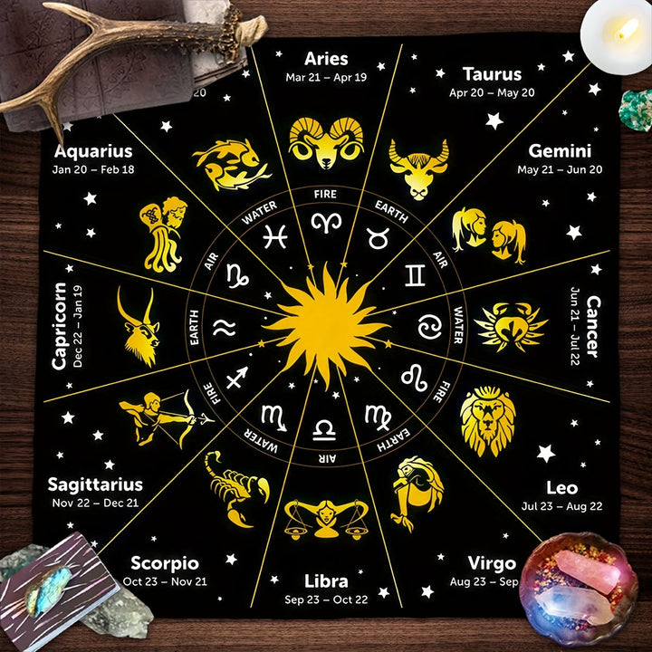 Olivenorma Zodiaco 12 Costellazioni Divinazione Tarocchi Tovaglia 