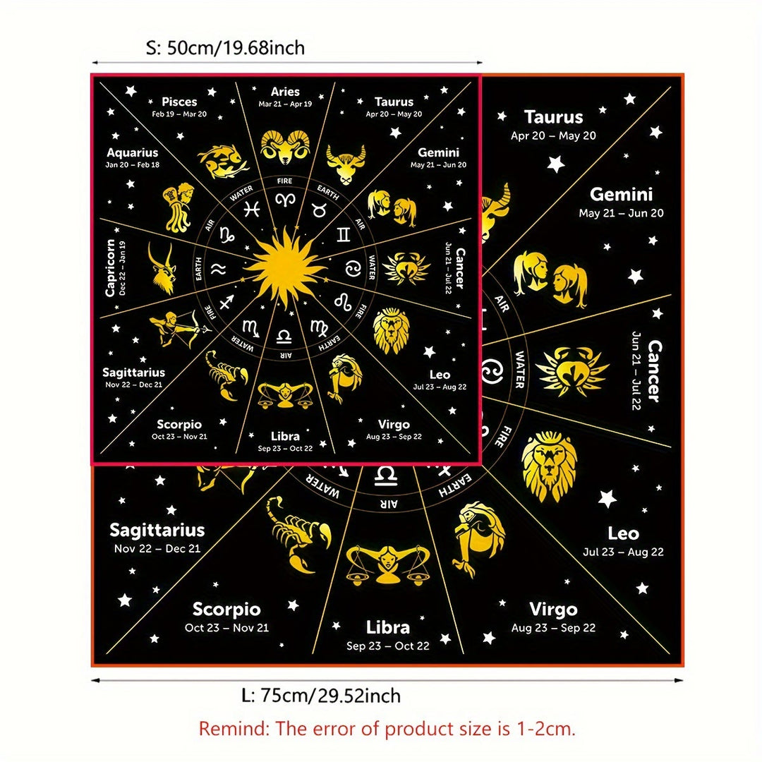 Olivenorma Zodiaco 12 Costellazioni Divinazione Tarocchi Tovaglia 