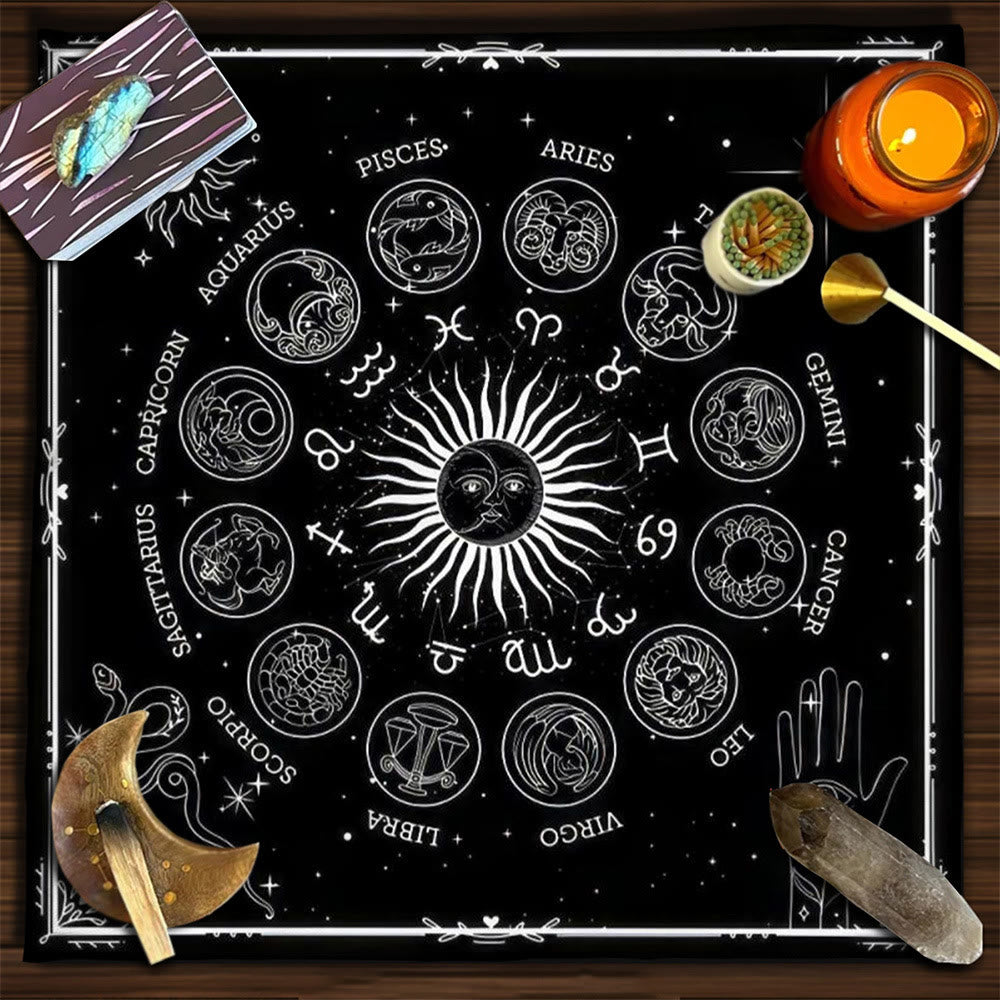 Olivenorma 12 Costellazioni Segni Zodiacali Tarocchi Tovaglia 