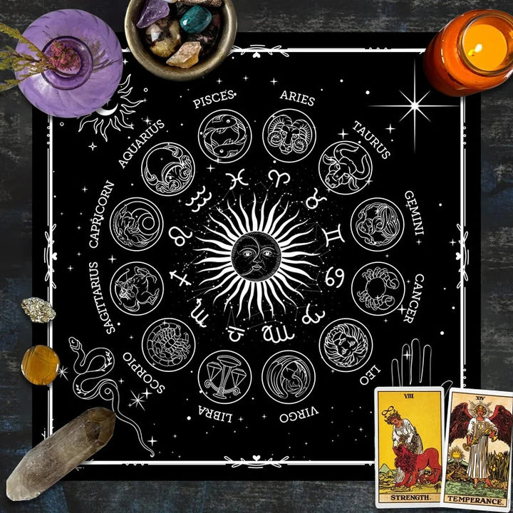 Olivenorma 12 Costellazioni Segni Zodiacali Tarocchi Tovaglia 