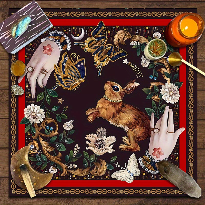 Olivenorma Coniglio che cattura farfalle Divinazione Tarocchi Tovaglia