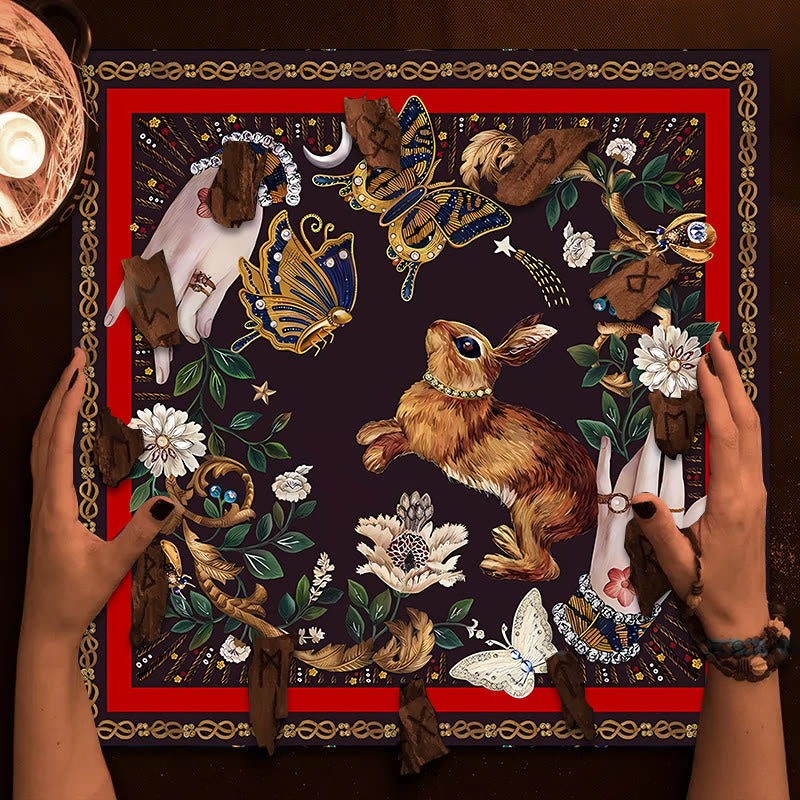 Olivenorma Coniglio che cattura farfalle Divinazione Tarocchi Tovaglia