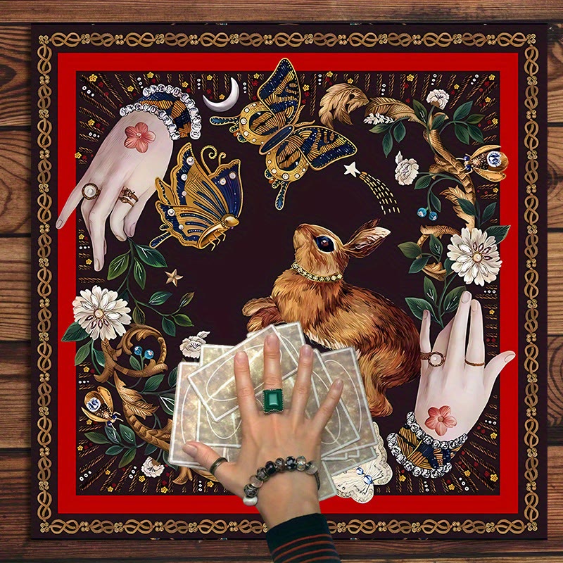 Olivenorma Coniglio che cattura farfalle Divinazione Tarocchi Tovaglia