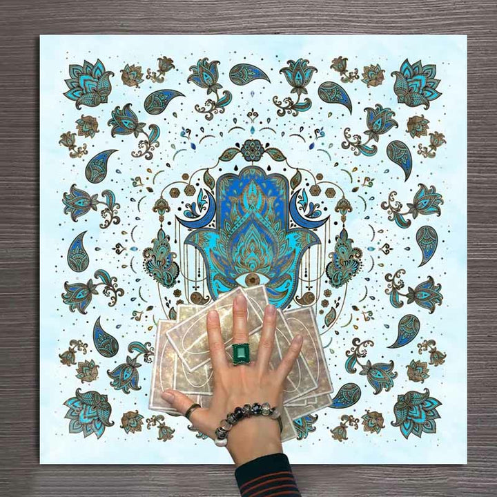 Olivenorma Hamsa Hand Stregoneria Astrologia Tarocchi Tovaglia