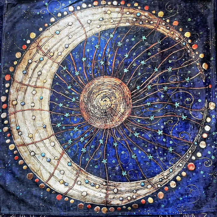 Tovaglia quadrata Olivenorma Wicca Crescent Altar Tarot