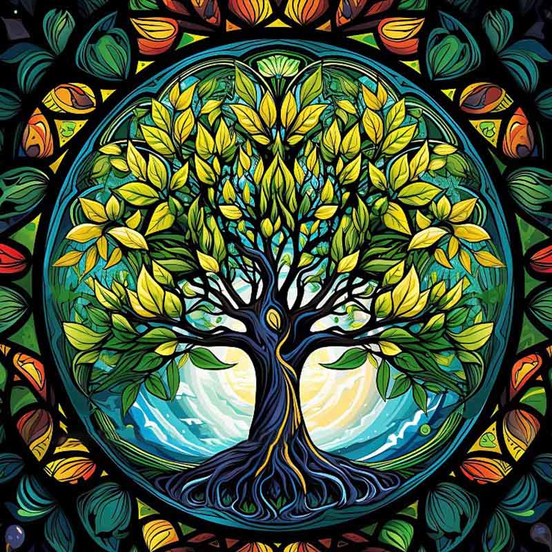 Tovaglia quadrata Olivenorma Chenille Wicca Moon Phase