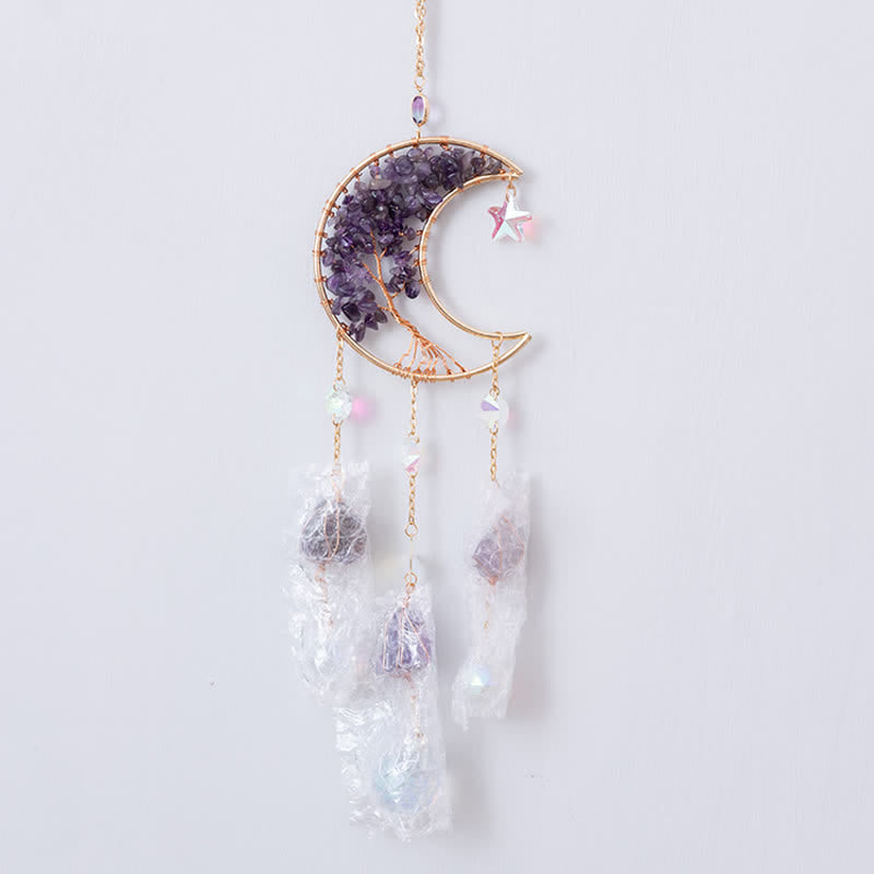 Olivenorma Ametista Luna Pendente Suncatcher Campanella a vento 