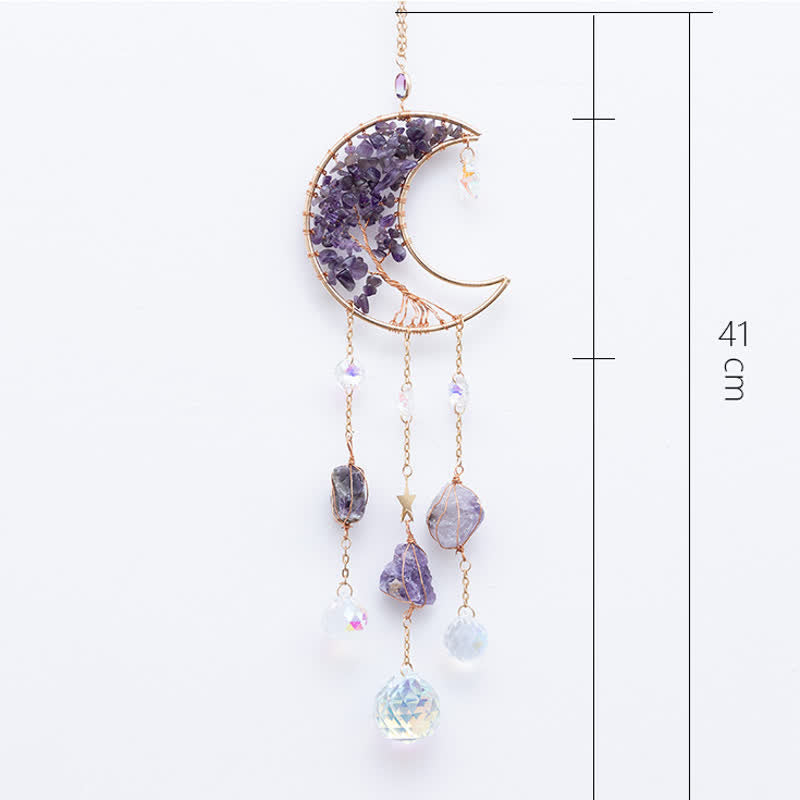 Olivenorma Ametista Luna Pendente Suncatcher Campanella a vento 