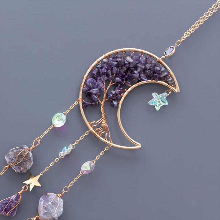 Olivenorma Ametista Luna Pendente Suncatcher Campanella a vento 