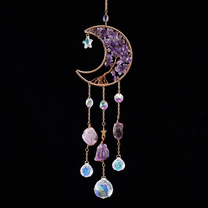 Olivenorma Ametista Luna Pendente Suncatcher Campanella a vento 