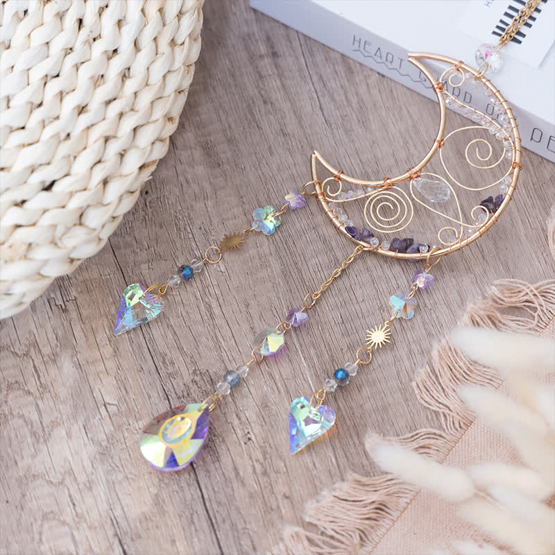 Olivenorma Ametista Luna Pendente Acchiappasole Carillon a Vento