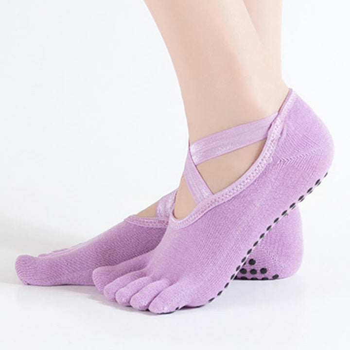 Calze Olivenorma per Pilates e Barre, con controllo della trazione e vestibilità comoda e traspirante, calze antiscivolo da yoga da donna. - image 15