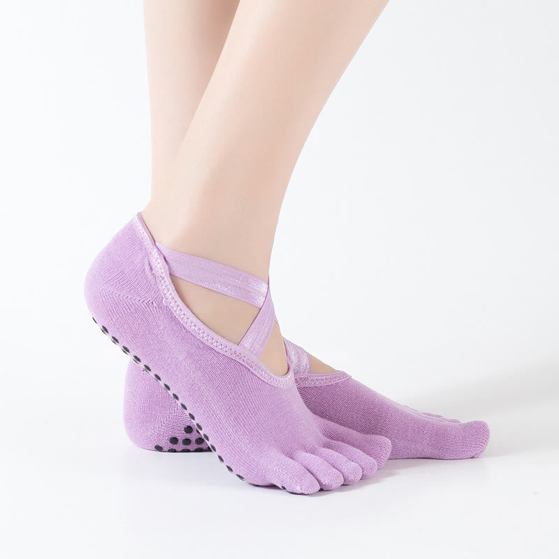 Calze Olivenorma per Pilates e Barre, con controllo della trazione e vestibilità comoda e traspirante, calze antiscivolo da yoga da donna. - image 14