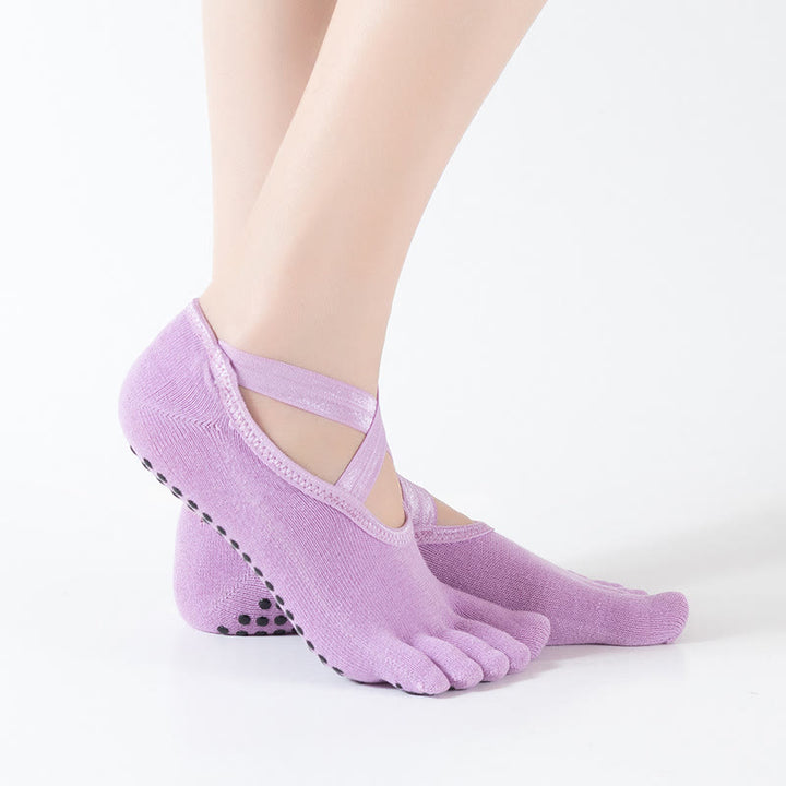 Calze Olivenorma per Pilates e Barre, con controllo della trazione e vestibilità comoda e traspirante, calze antiscivolo da yoga da donna. - image 14