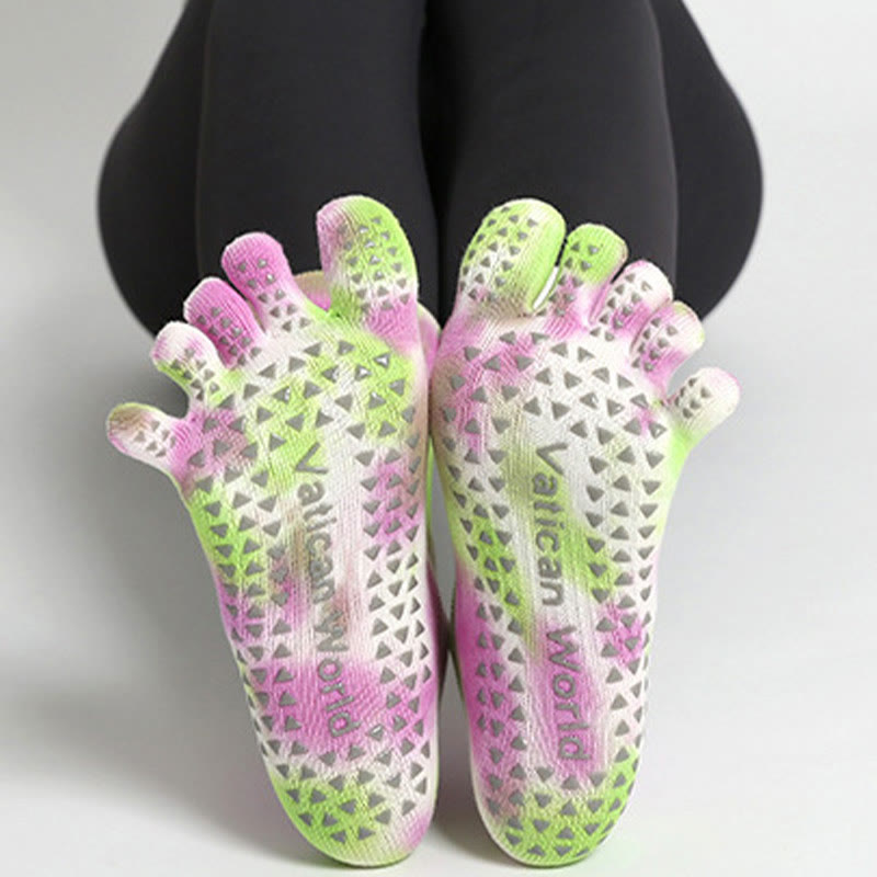 Calzini da yoga e pilates Olivenorma in cotone tie-dye, comodi, antiscivolo, ideali per allenamenti alla sbarra, traspiranti ed elasticizzati, perfetti per l'allenamento in studio. - image 18
