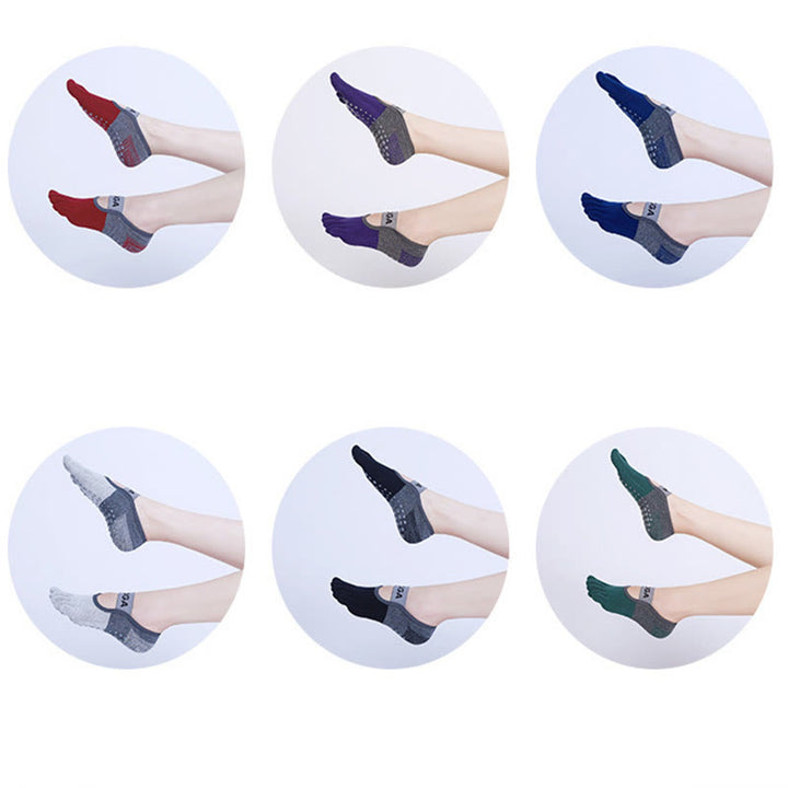 Calzini antiscivolo Olivenorma Five Toe Fitness Pilates Yoga