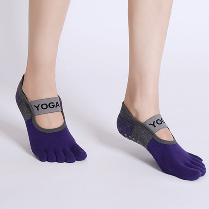 Calzini antiscivolo Olivenorma Five Toe Fitness Pilates Yoga
