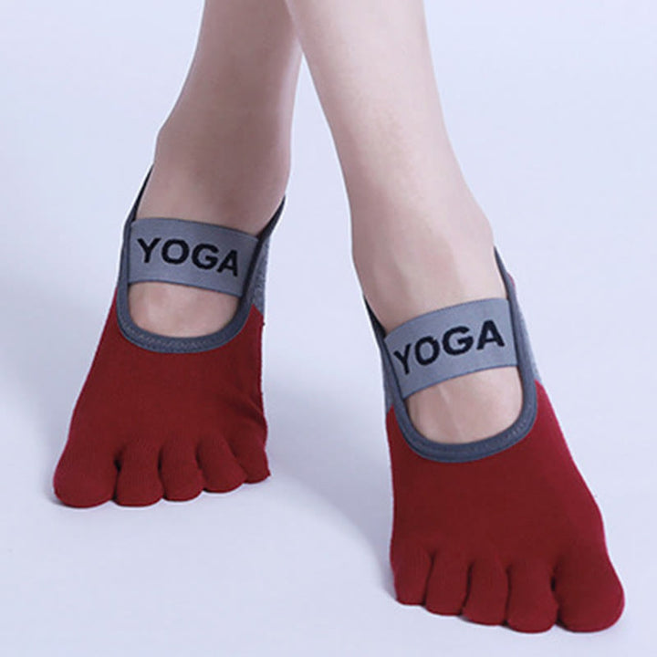 Calzini antiscivolo Olivenorma Five Toe Fitness Pilates Yoga