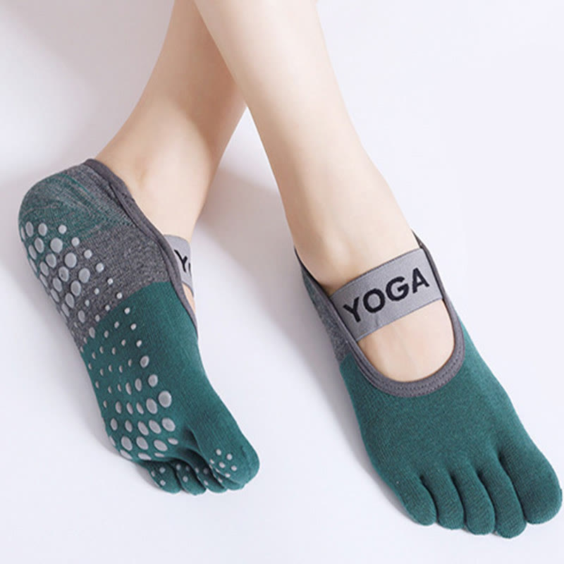 Calzini antiscivolo Olivenorma Five Toe Fitness Pilates Yoga