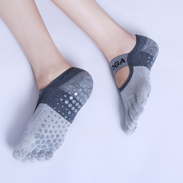 Calzini antiscivolo Olivenorma Five Toe Fitness Pilates Yoga